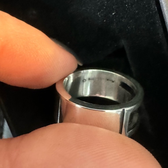 GUCCI RING BRANDED CUTOUT G SILVER925 size 7 - Picture 3 of 5